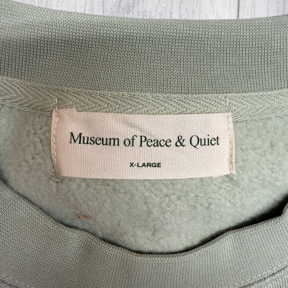 ✅Mens XL Oversized Museum Of Peace & Quiet Jumbo Wordmark Pullover Sweatshirt - Picture 3 of 9